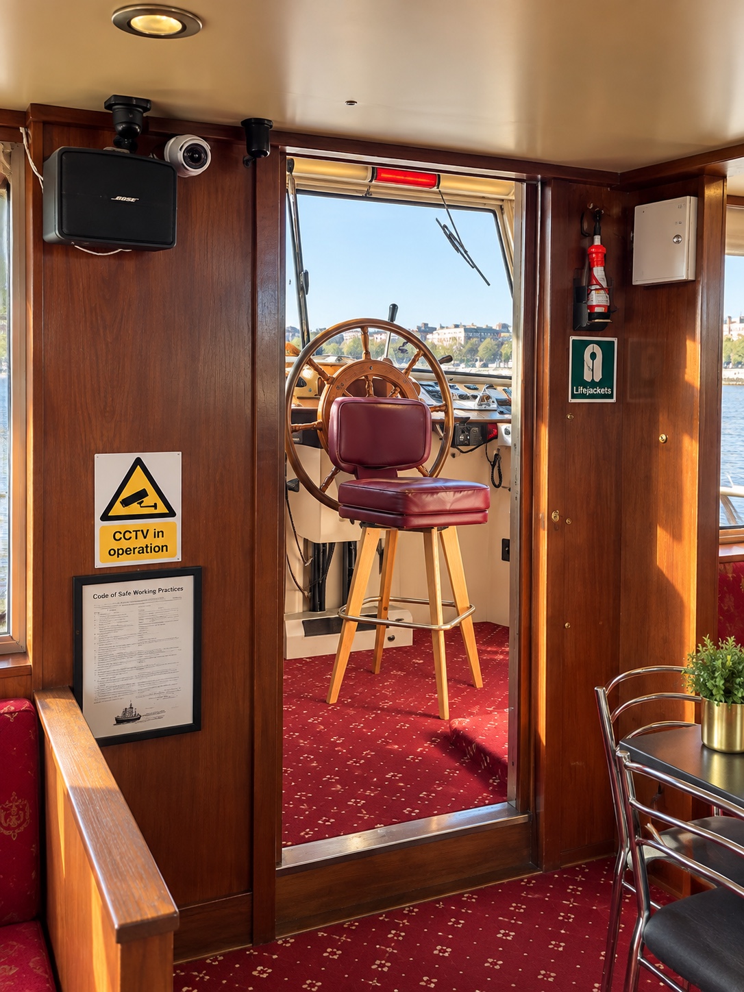 The helm aboard Suerita
